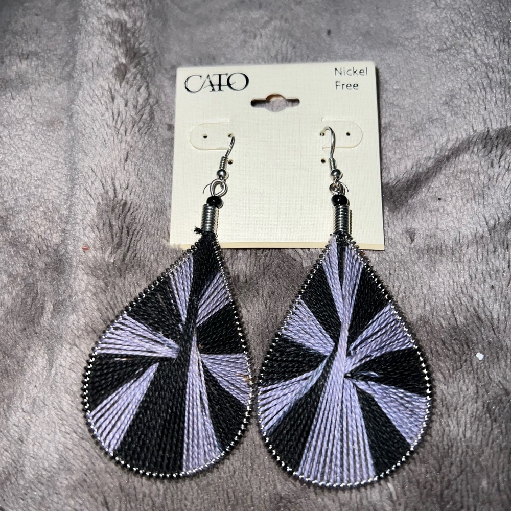 Black and grey earrings